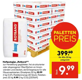 Hellweg Knauf haftputzgips „rotband“ Angebot