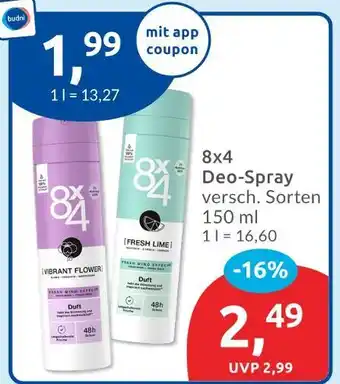 Budni 8x4 vibrant flower deo-spray Angebot