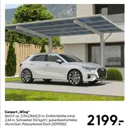 Hellweg Carport wing Angebot