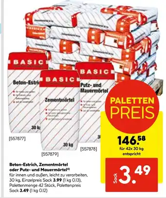 Hellweg Basic beton-estrich, zementmörtel oder putz- und mauermörtel Angebot