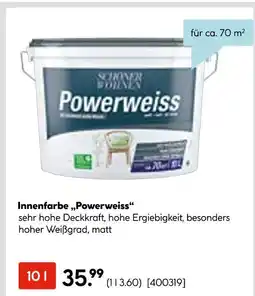 Hellweg Schöner wohnen innenfarbe „powerweiss“ Angebot