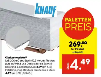 Hellweg Knauf gipskartonplatte Angebot
