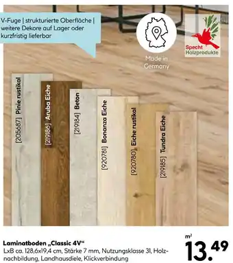 Hellweg Specht holzprodukte laminatboden „classic 4v“ Angebot