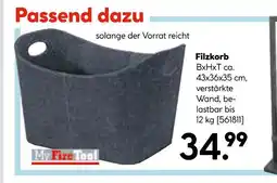 Hellweg Filzkorb Angebot