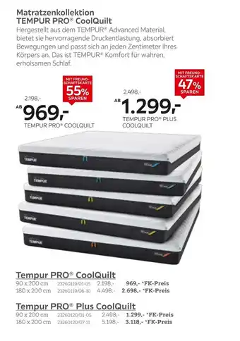 XXXLutz Matratze tempur pro coolquilt Angebot