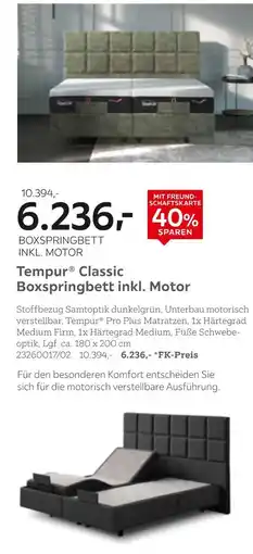 XXXLutz Tempur classic boxspringbett inkl. motor Angebot