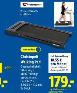 Lidl Christopeit walking pad Angebot