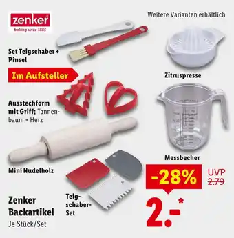 Lidl Zenker set teigschaber + pinsel Angebot