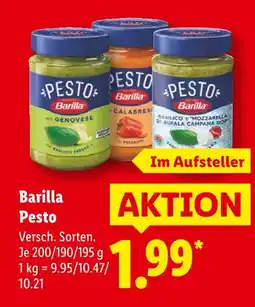 Lidl Barilla pesto genovese Angebot