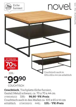 XXXLutz Novel couchtisch ca. 70 x 70 x 44 cm Angebot