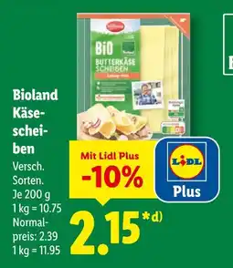 Lidl Milbona bioland käsescheiben Angebot