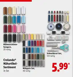Lidl Crelando nähmaschinen-syngarn Angebot