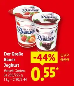 Lidl Bauer der große bauer joghurt Angebot