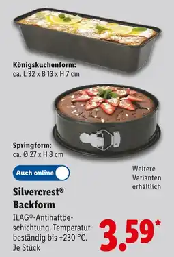 Lidl Silvercrest königskuchenform Angebot