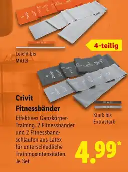 Lidl Crivit fitnessbänder leicht bis mittel Angebot