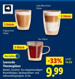 Lidl Leonardo cappuccino-gläser Angebot
