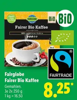 Lidl Fairglobe fairer bio kaffee Angebot