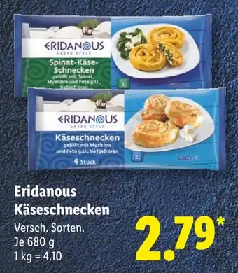Lidl Eridanous spinat-käse-schnecken Angebot