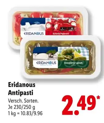Lidl Eridanous antipasti scharfe peperoni Angebot