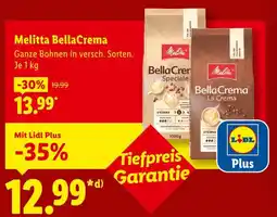 Lidl Melitta bellacrema speciale Angebot