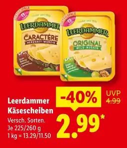 Lidl Leerdammer caractère Angebot
