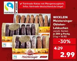 Kaufland Wicklein meistersinger oblaten-lebkuchen Angebot
