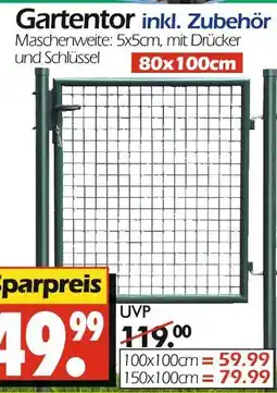 Wreesmann Gartentor inkl. zubehör 80x100cm Angebot