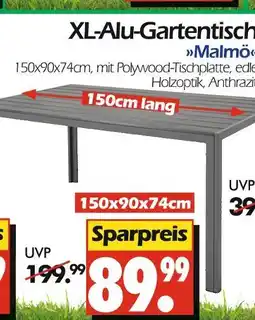 Wreesmann Xl-alu-gartentisch malmø Angebot