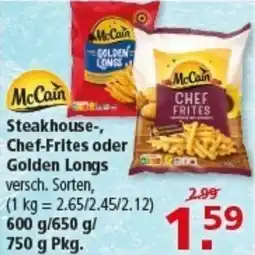 Multi Markt McCain Steakhouse, Chef-Frites oder Golden Longs Angebot