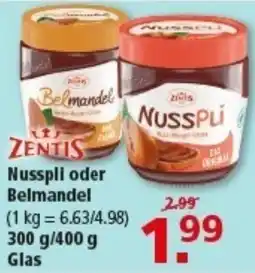 Multi Markt ZENTIS Nusspli oder Belmandel Angebot