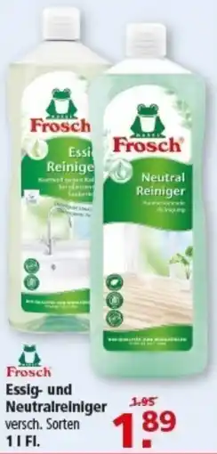 Multi Markt Frosch Essig- und Neutralreiniger Angebot