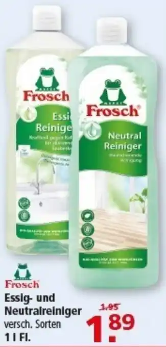 Multi Markt Frosch Essig- und Neutralreiniger Angebot