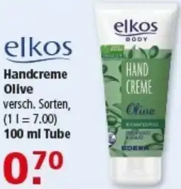 Multi Markt elkos Handcreme Olive Angebot