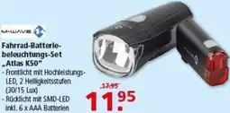 Multi Markt M-WAVE Fahrrad-Batterie- beleuchtungs-Set „Atlas K50" Angebot