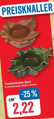 Stolz Teelichthalter Blatt Angebot