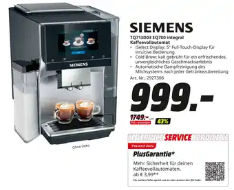 MediaMarkt Siemens tq713d03 eq700 integral kaffeevollautomat Angebot