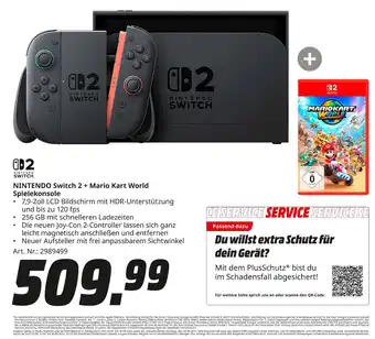 MediaMarkt Nintendo switch 2 + mario kart world spielkonsole Angebot