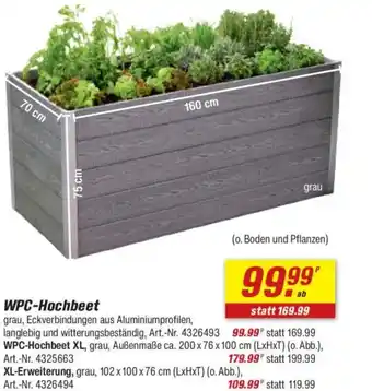 toom Baumarkt WPC-Hochbeet Angebot