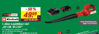toom Baumarkt Einhell Akku-Laubbläser-Set ..GC-LBL 18 Li Kit" Angebot