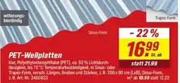 toom Baumarkt PET-Wellplatten Angebot