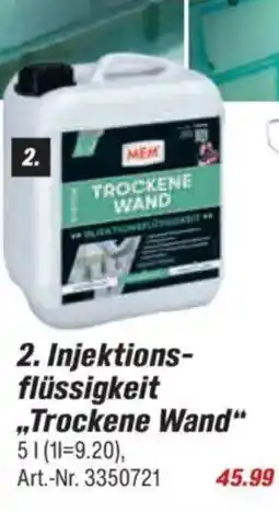 toom Baumarkt MEM 2. Injektionsflüssigkeit „Trockene Wand" Angebot