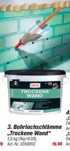 toom Baumarkt MEM Bohrlochschlämme ,,Trockene Wand" Angebot