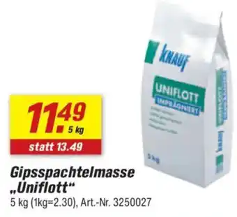 toom Baumarkt KNAUF Gipsspachtelmasse „Uniflott" Angebot