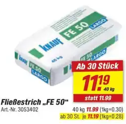 toom Baumarkt KNAUF Fließestrich „,FE 50" Angebot