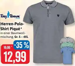 Stolz Tony Brown Herren-Polo Shirt Piqué Angebot