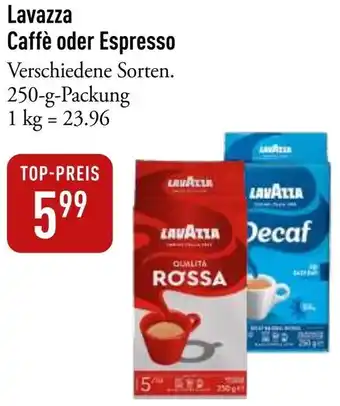 Galeria Markthalle Lavazza Caffè oder Espresso Angebot