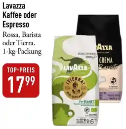 Galeria Markthalle Lavazza Kaffee oder Espresso Angebot