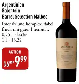 Galeria Markthalle Argentinien Salentein Barrel Selection Malbec Angebot