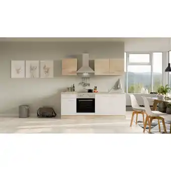 Netto Marken-Discount Flex- Well Küchenzeile Stauraumwunder 210cm - G-210-1601-036 - versch. Ausführungen -Samoa Angebot