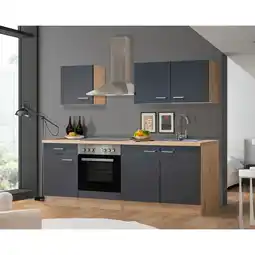 Netto Marken-Discount Flex- Well Küchenzeile Stauraumwunder 210cm - G-210-1601-036 - versch. Ausführungen -Morena Angebot